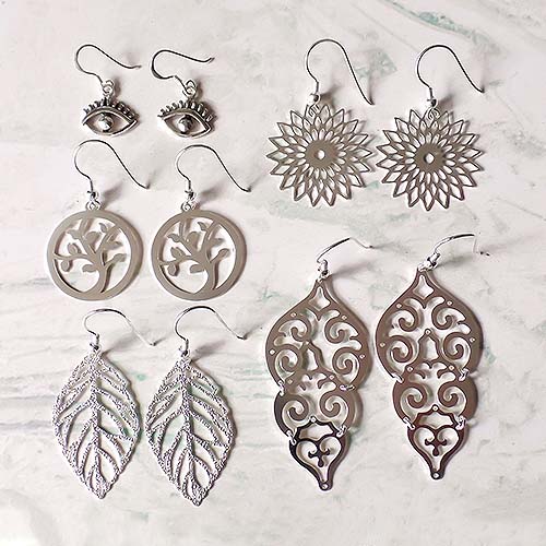 Aros Calado Plata Fina